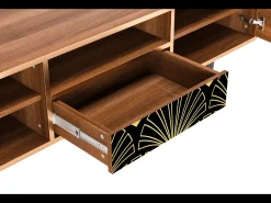 Móvel De Tv| Mueble de TV - 170х59х41 cm - T6 - Bird of Juno, Nogueira Castanho