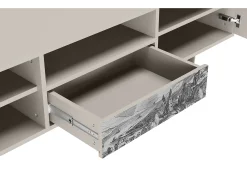 Móvel De Tv| Mueble de TV - 170х59х41 cm - T6 - Bird Dropping, Areia Bege