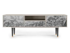 Móvel De Tv| Mueble de TV - 170х59х41 cm - T6 - Bird Dropping, Areia Bege