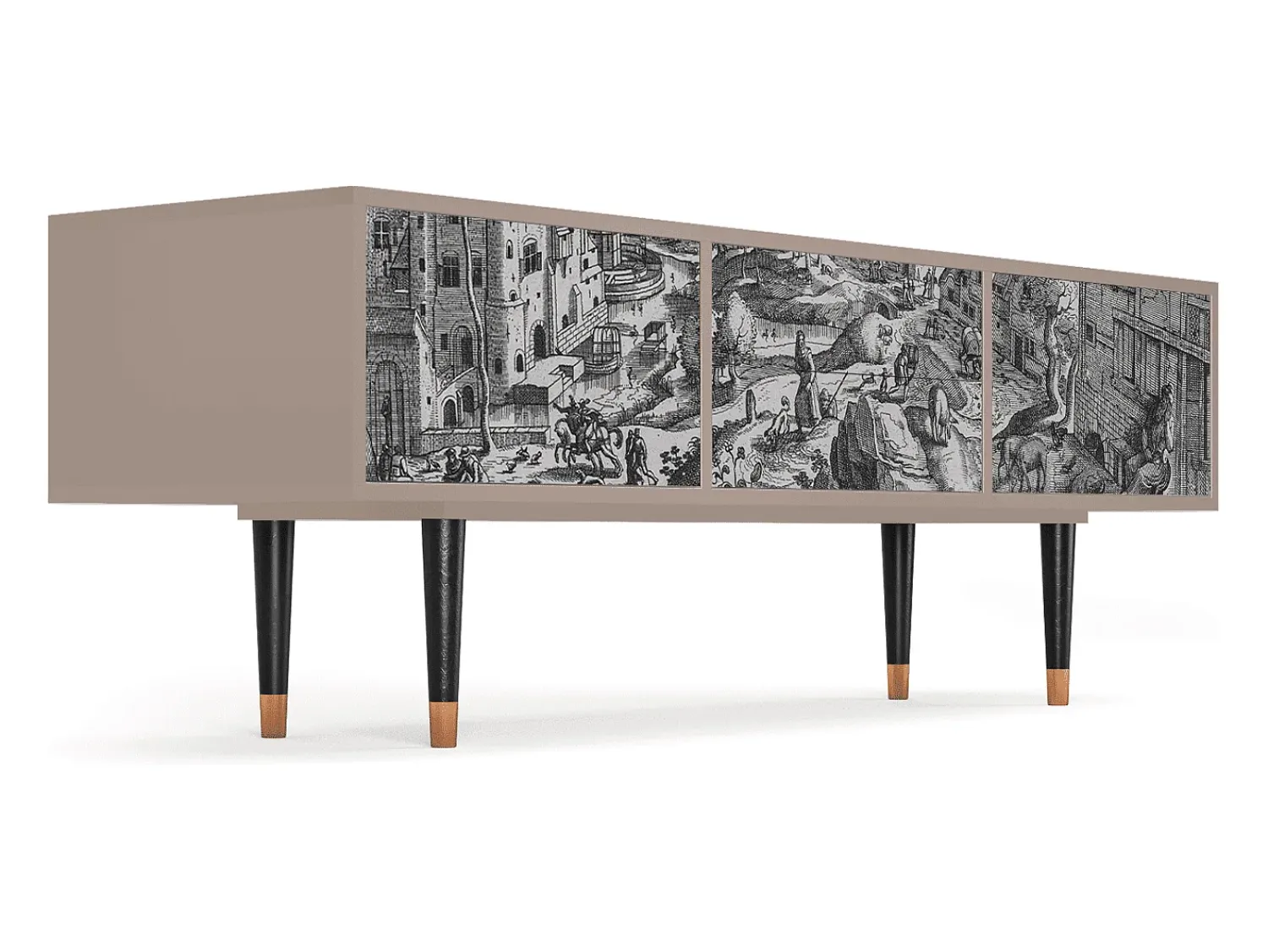 Mueble de TV - 170х59х48 cm - T4 - Bird Dropping, Latte^ Móvel De Tv