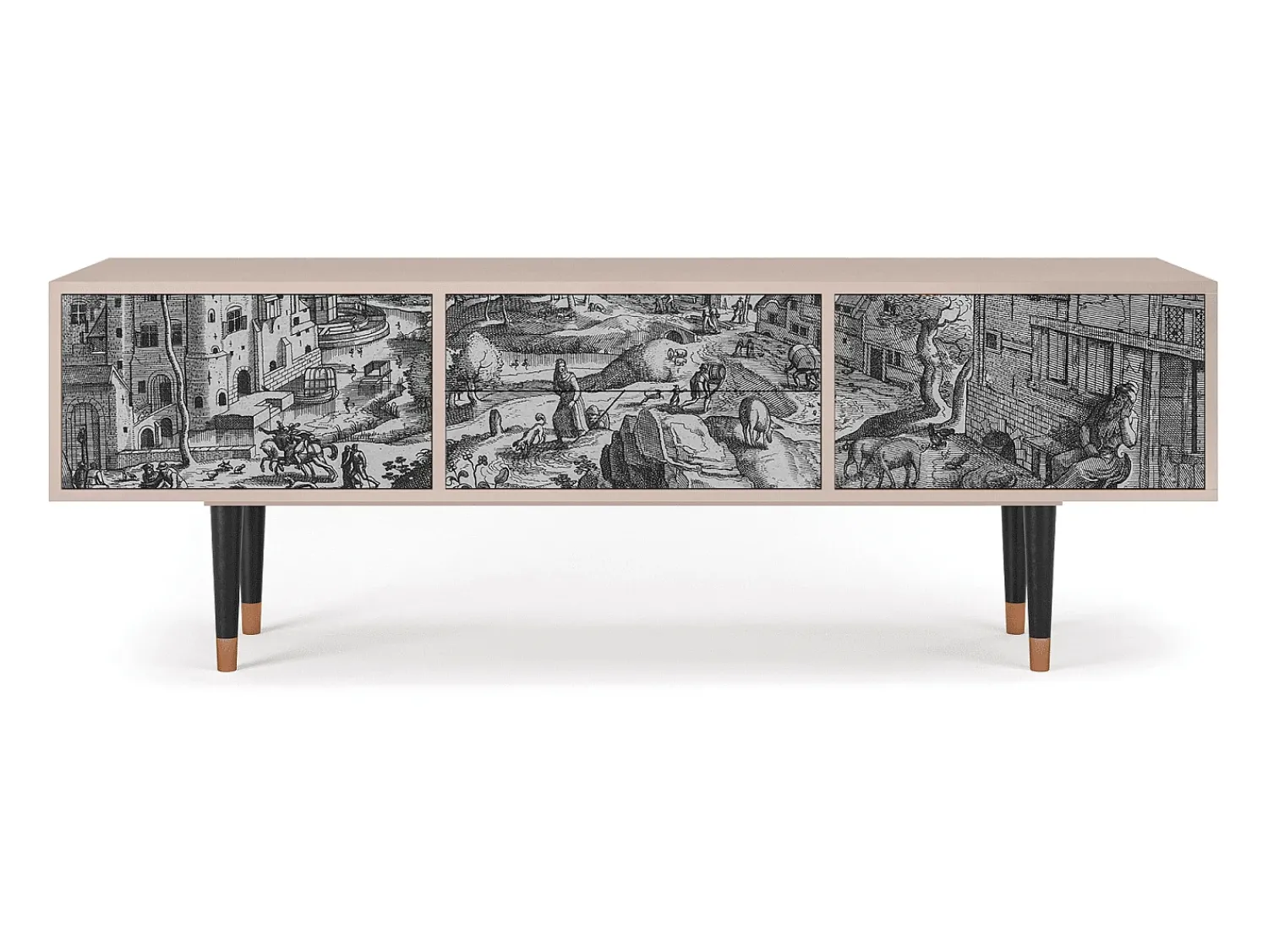 Mueble de TV - 170х59х48 cm - T4 - Bird Dropping, Latte^ Móvel De Tv