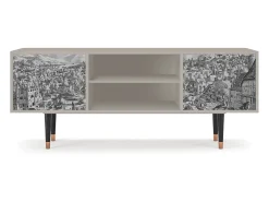 Móvel De Tv* Mueble de TV - 170х69х48 cm - T2 - Bird Dropping, Areia Bege