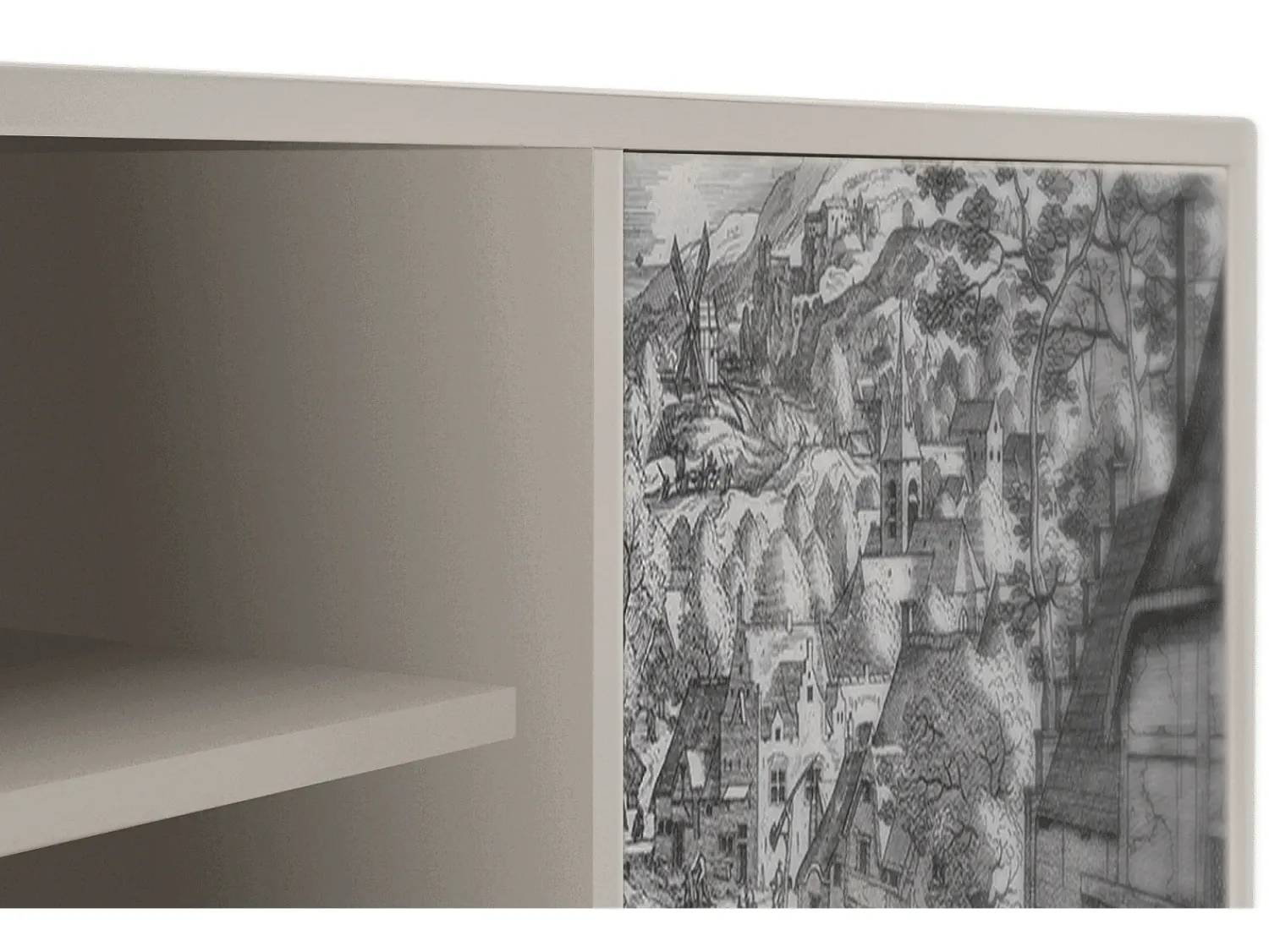 Móvel De Tv* Mueble de TV - 170х69х48 cm - T2 - Bird Dropping, Areia Bege