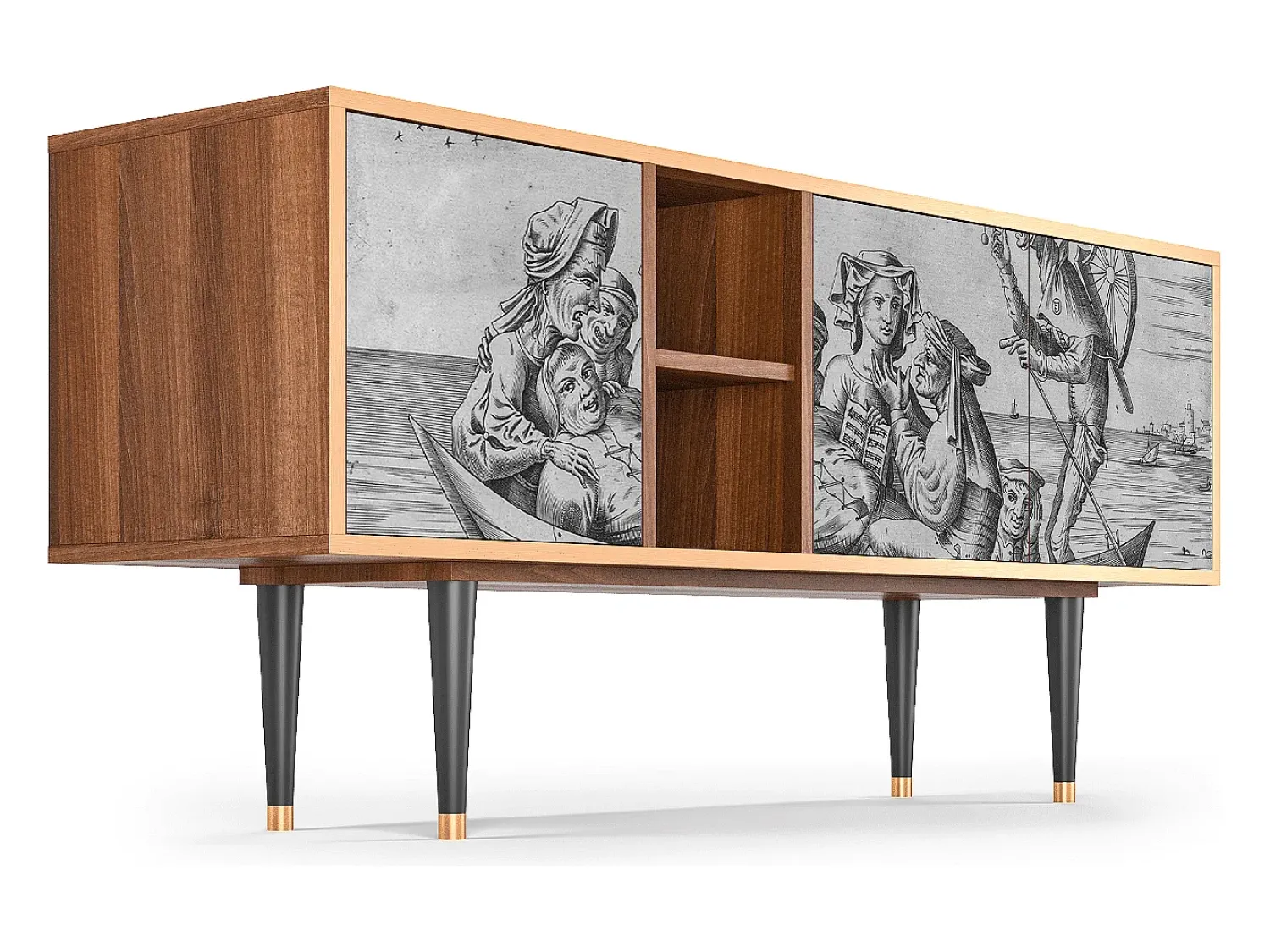 Mueble de TV - 150х69х41 cm - T5 - Blau Schuyte, Nogueira^ Móvel De Tv