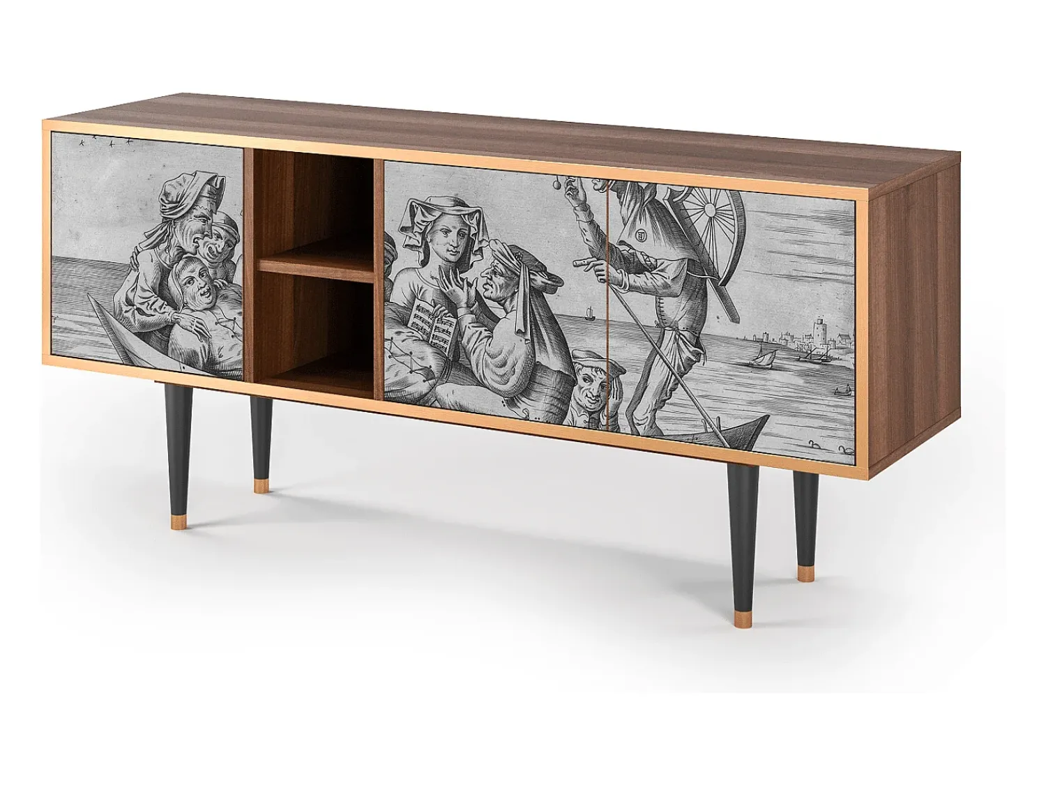 Mueble de TV - 150х69х41 cm - T5 - Blau Schuyte, Nogueira^ Móvel De Tv