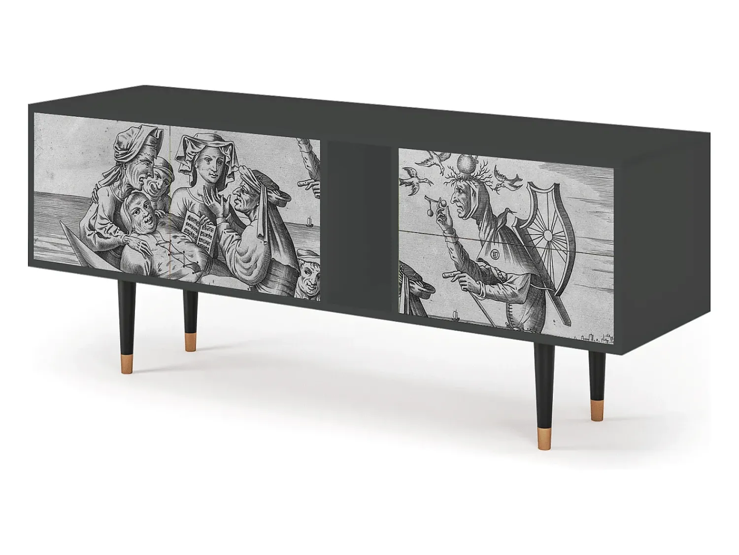 Móvel De Tv* Mueble de TV - 170х69х48 cm - T1 - Blau Schuyte, Antracite Cinza antracite