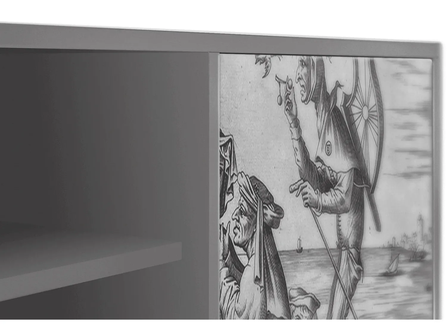 Móvel De Tv* Mueble de TV - 170х69х48 cm - T2 - Blau Schuyte, Cinza Cinzento