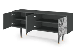 New Mueble de TV - 150х69х41 cm - T5 - Blau Schuyte, Antracite Cinza antracite