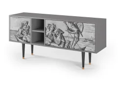 Móvel De Tv* Mueble de TV - 150х69х41 cm - T5 - Blau Schuyte, Cinza Cinzento