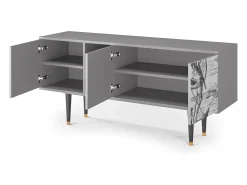Móvel De Tv* Mueble de TV - 150х69х41 cm - T5 - Blau Schuyte, Cinza Cinzento