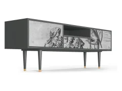 Móvel De Tv* Mueble de TV - 170х59х41 cm - T6 - Blau Schuyte, Antracite Cinza antracite