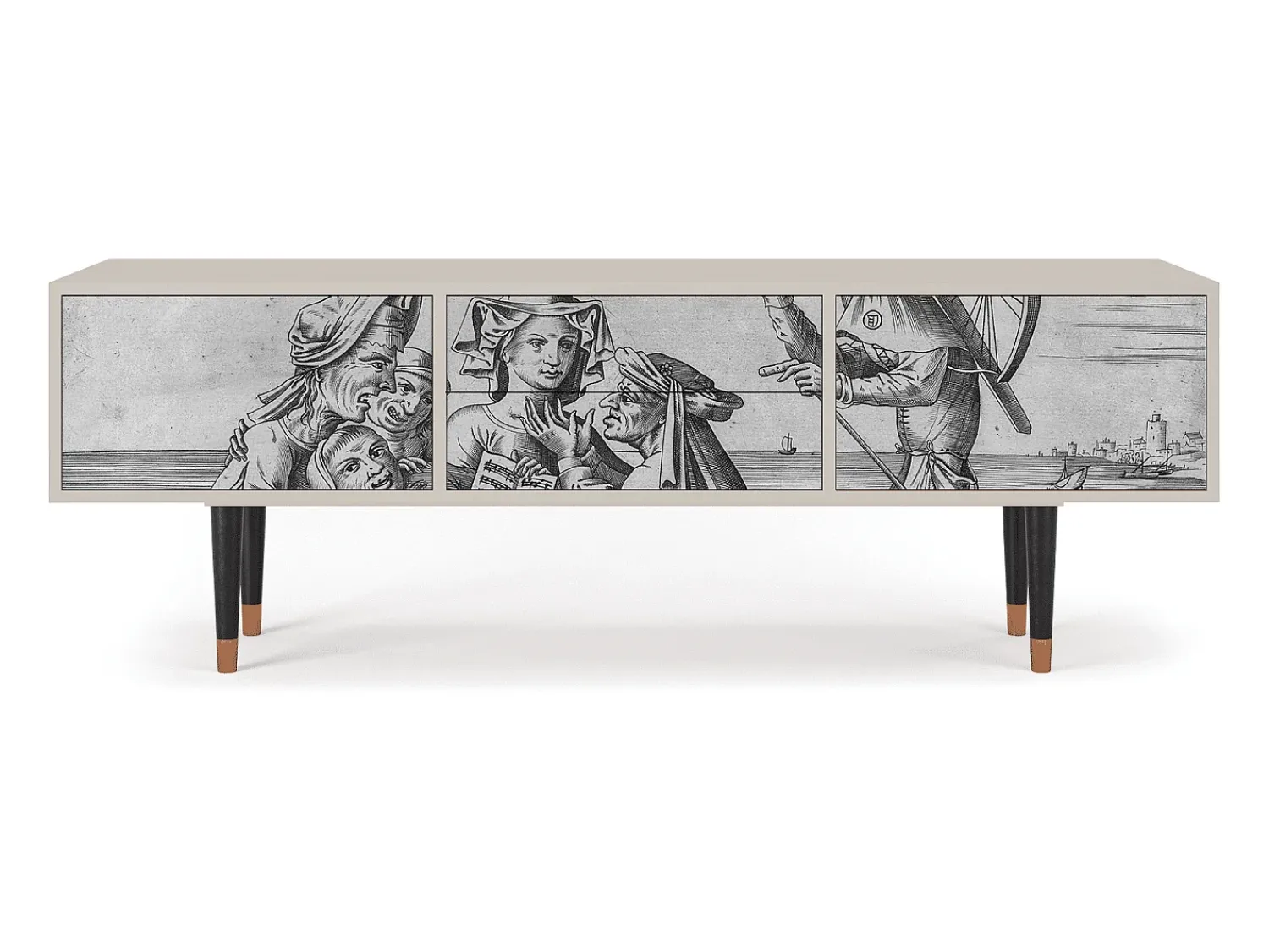 Móvel De Tv* Mueble de TV - 170х59х48 cm - T4 - Blau Schuyte, Areia Bege