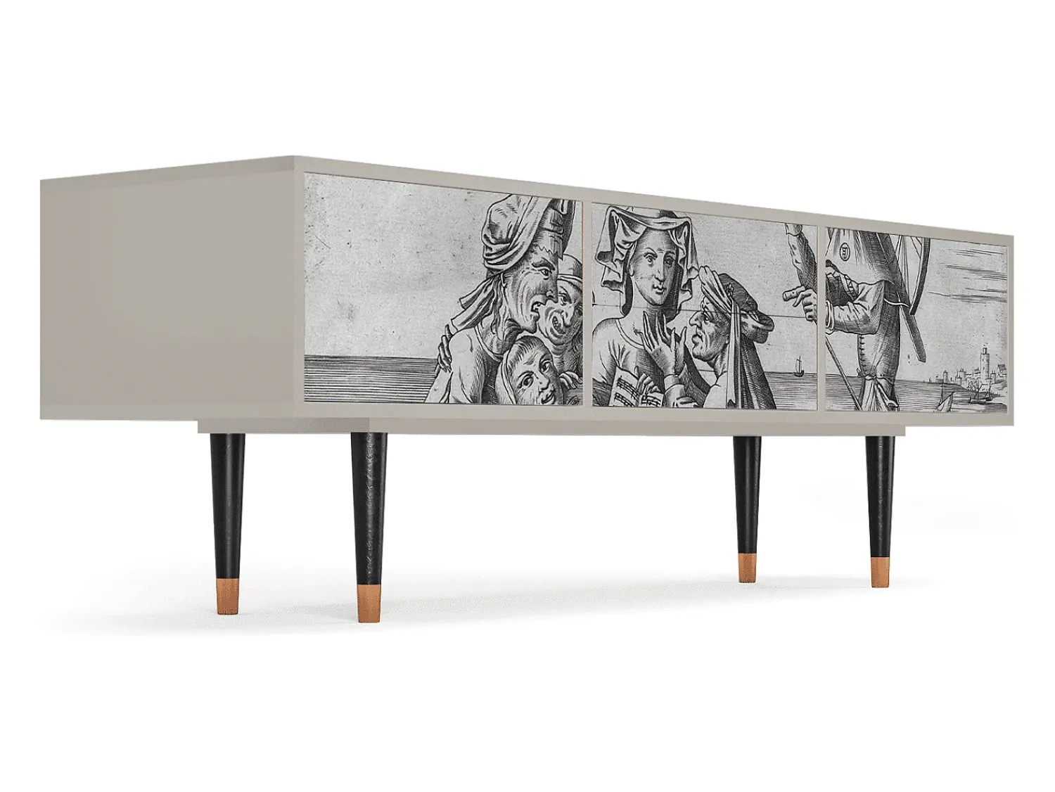 Móvel De Tv* Mueble de TV - 170х59х48 cm - T4 - Blau Schuyte, Areia Bege