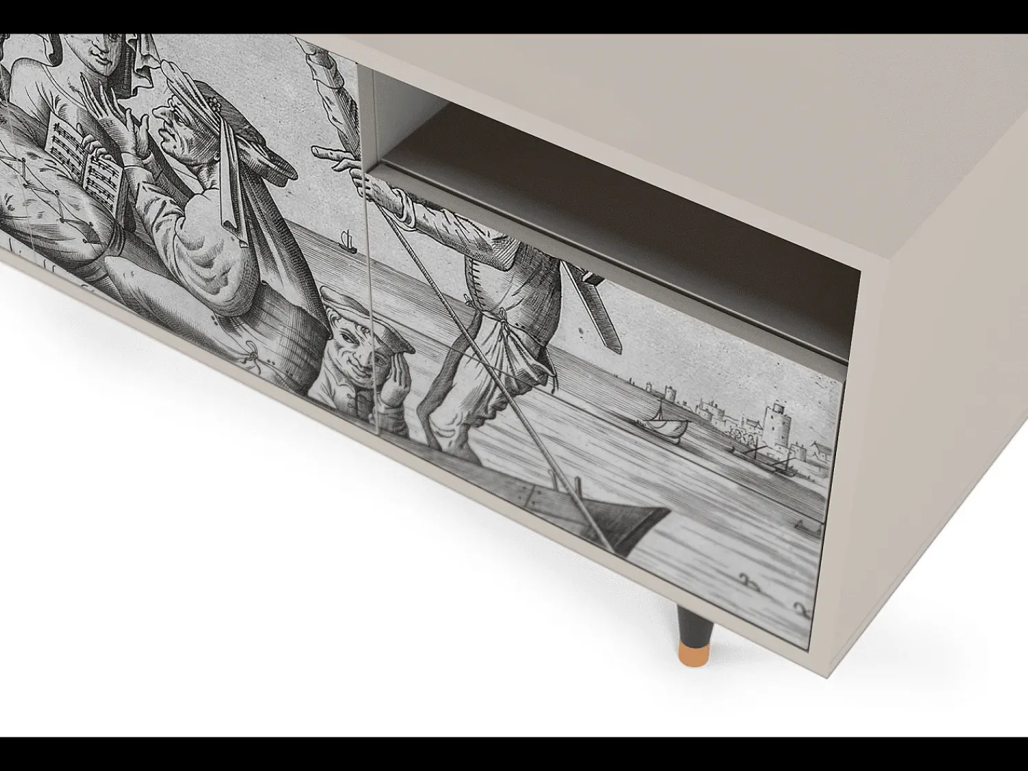 Mueble de TV - 125х56х41 cm - T7 - Blau Schuyte, Areia^ Móvel De Tv