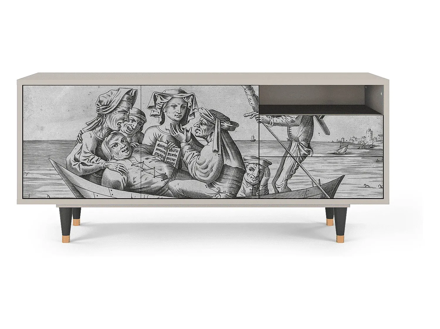 Mueble de TV - 125х56х41 cm - T7 - Blau Schuyte, Areia^ Móvel De Tv