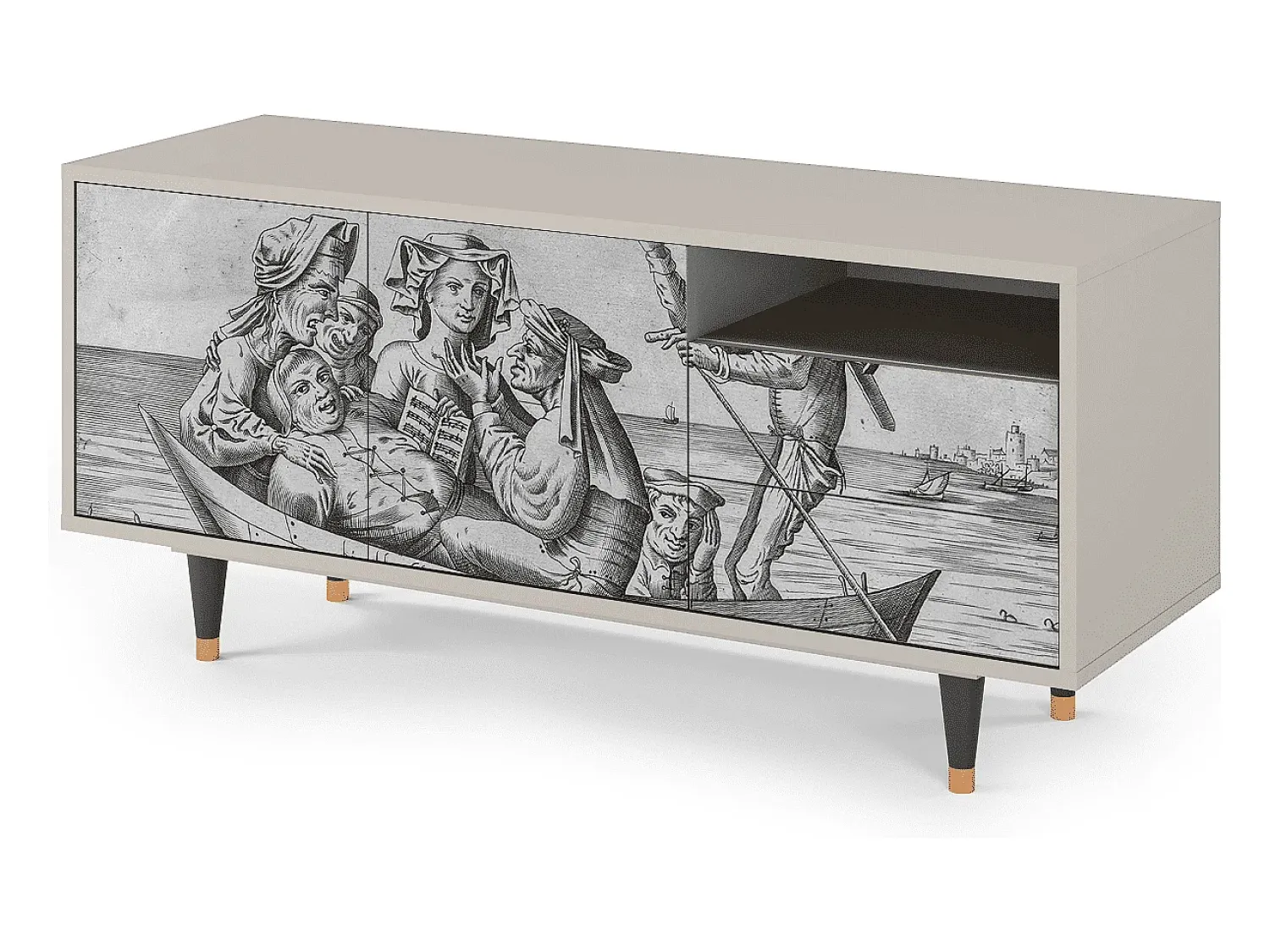 Mueble de TV - 125х56х41 cm - T7 - Blau Schuyte, Areia^ Móvel De Tv