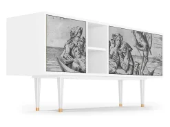 Móvel De Tv* Mueble de TV - 150х69х41 cm - T5 - Blau Schuyte, Branco Bege