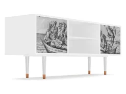 Móvel De Tv* Mueble de TV - 170х69х48 cm - T2 - Blau Schuyte, Branco Bege