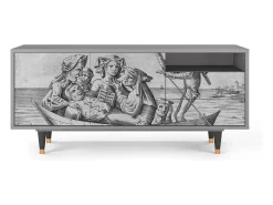 Móvel De Tv| Mueble de TV - 125х56х41 cm - T7 - Blau Schuyte, Cinza Cinzento