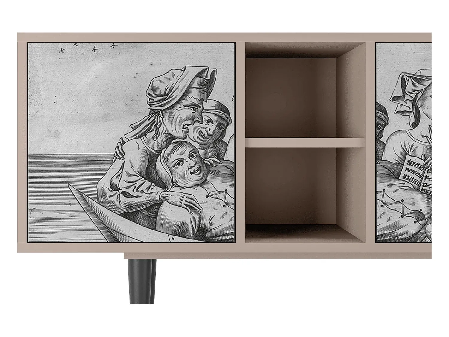 Móvel De Tv| Mueble de TV - 150х69х41 cm - T5 - Blau Schuyte, Latte Bege
