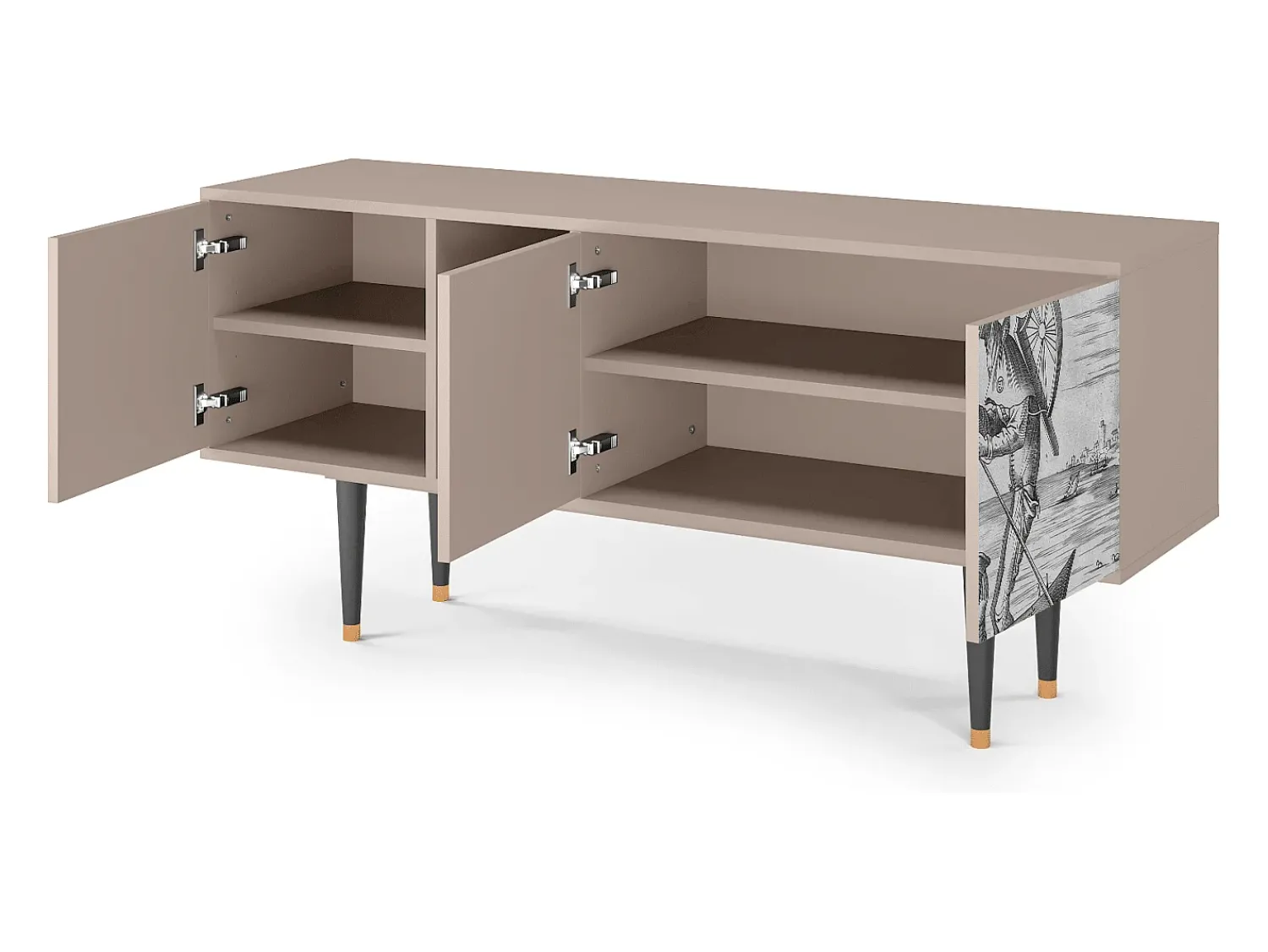 Móvel De Tv| Mueble de TV - 150х69х41 cm - T5 - Blau Schuyte, Latte Bege