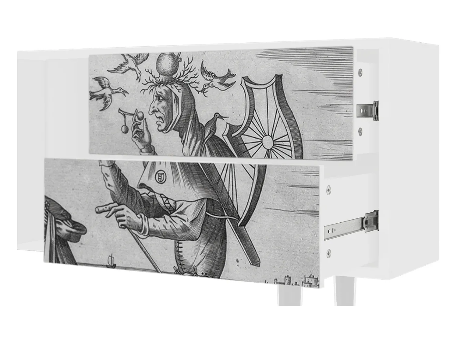 Mueble de TV - 170х69х48 cm - T1 - Blau Schuyte, Branco^ Móvel De Tv