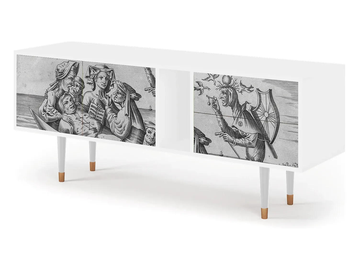 Mueble de TV - 170х69х48 cm - T1 - Blau Schuyte, Branco^ Móvel De Tv