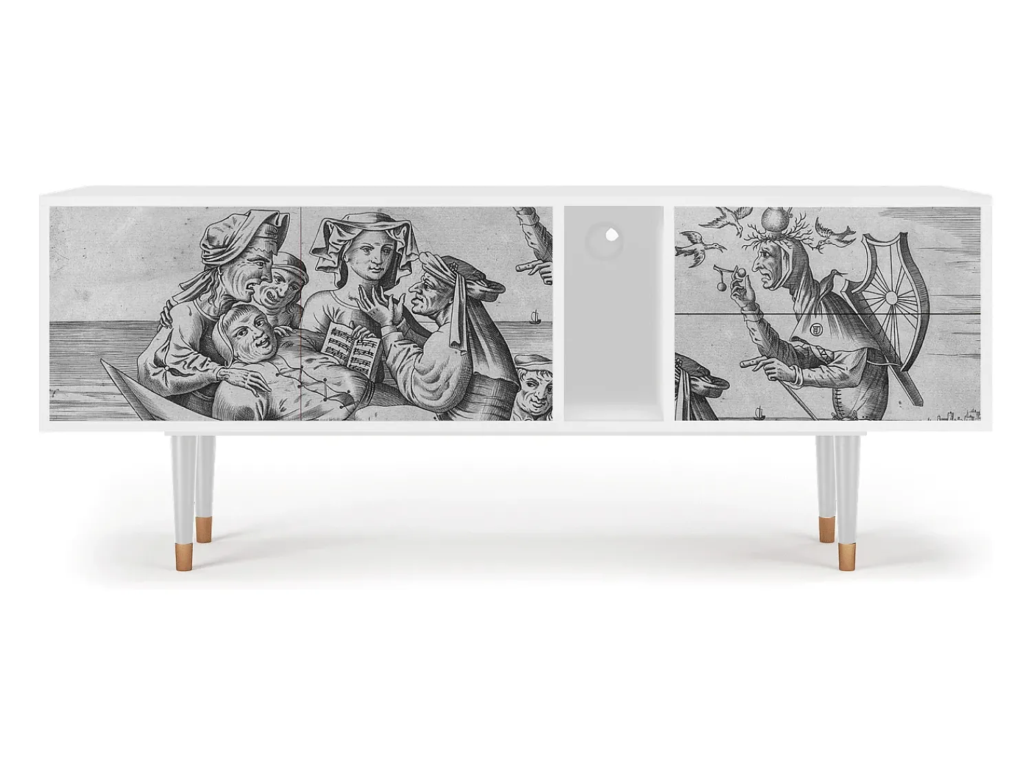 Mueble de TV - 170х69х48 cm - T1 - Blau Schuyte, Branco^ Móvel De Tv