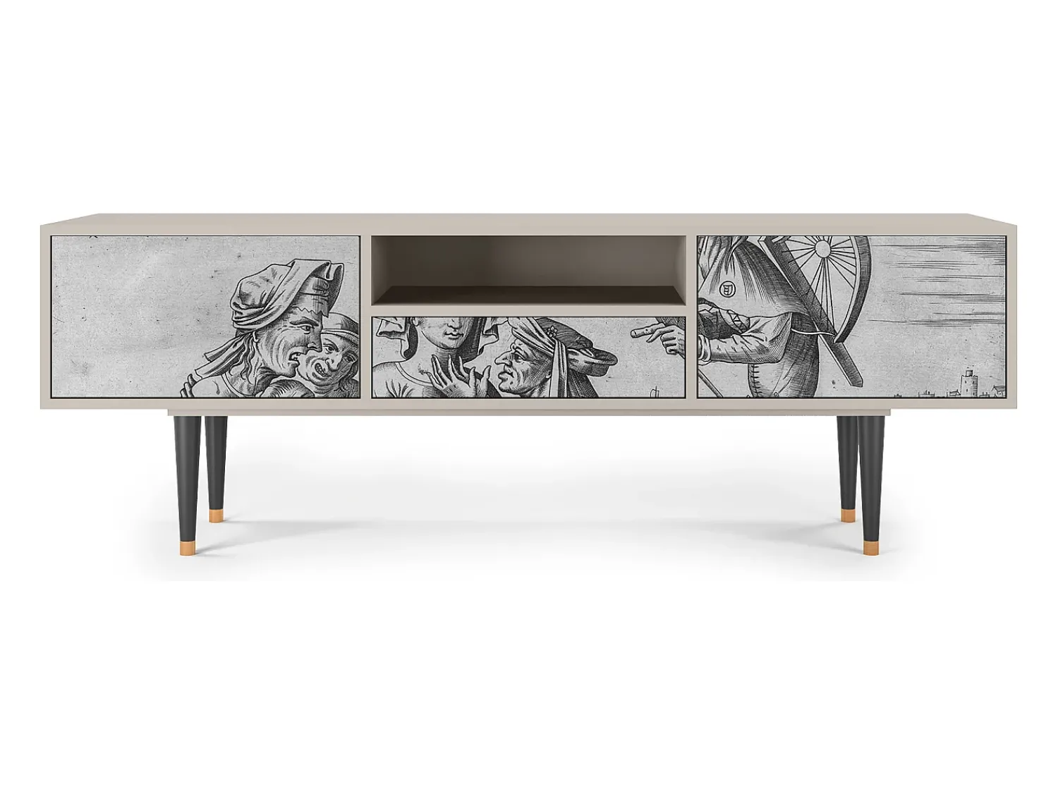 Mueble de TV - 170х59х41 cm - T6 - Blau Schuyte, Areia^ Móvel De Tv