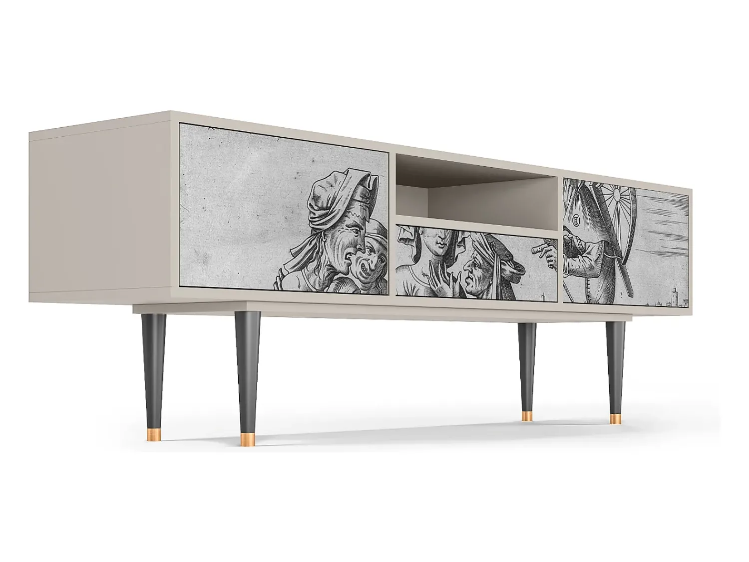 Mueble de TV - 170х59х41 cm - T6 - Blau Schuyte, Areia^ Móvel De Tv
