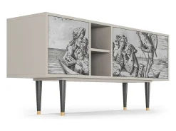 Móvel De Tv| Mueble de TV - 150х69х41 cm - T5 - Blau Schuyte, Areia Bege