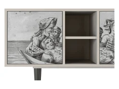 Móvel De Tv| Mueble de TV - 150х69х41 cm - T5 - Blau Schuyte, Areia Bege