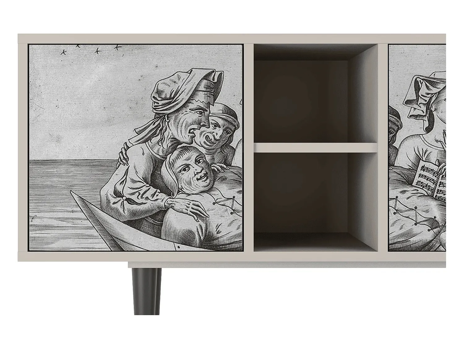 Móvel De Tv| Mueble de TV - 150х69х41 cm - T5 - Blau Schuyte, Areia Bege
