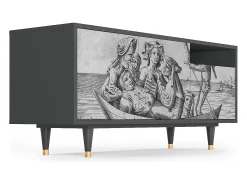 Móvel De Tv| Mueble de TV - 125х56х41 cm - T7 - Blau Schuyte, Antracite Cinza antracite