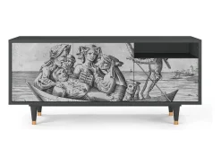 Móvel De Tv| Mueble de TV - 125х56х41 cm - T7 - Blau Schuyte, Antracite Cinza antracite