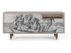 Móvel De Tv| Mueble de TV - 125х56х41 cm - T7 - Blau Schuyte, Latte Bege