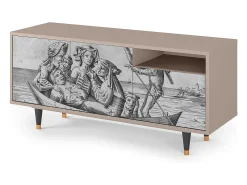 Móvel De Tv| Mueble de TV - 125х56х41 cm - T7 - Blau Schuyte, Latte Bege