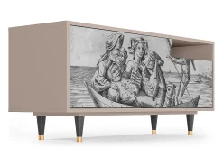 Móvel De Tv| Mueble de TV - 125х56х41 cm - T7 - Blau Schuyte, Latte Bege