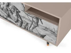 Móvel De Tv| Mueble de TV - 125х56х41 cm - T7 - Blau Schuyte, Latte Bege