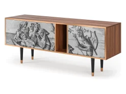 Móvel De Tv* Mueble de TV - 170х69х48 cm - T1 - Blau Schuyte, Nogueira Castanho
