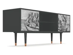 Móvel De Tv| Mueble de TV - 170х69х48 cm - T2 - Blau Schuyte, Antracite Cinza antracite
