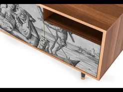 Móvel De Tv* Mueble de TV - 125х56х41 cm - T7 - Blau Schuyte, Nogueira Castanho