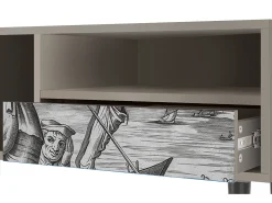Móvel De Tv| Mueble de TV - 115х59х48 cm - T3 - Blau Schuyte, Areia Bege