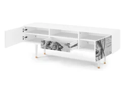 Móvel De Tv* Mueble de TV - 170х59х41 cm - T6 - Blau Schuyte, Branco Bege