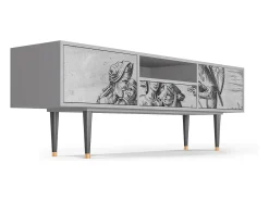 Móvel De Tv| Mueble de TV - 170х59х41 cm - T6 - Blau Schuyte, Cinza Cinzento