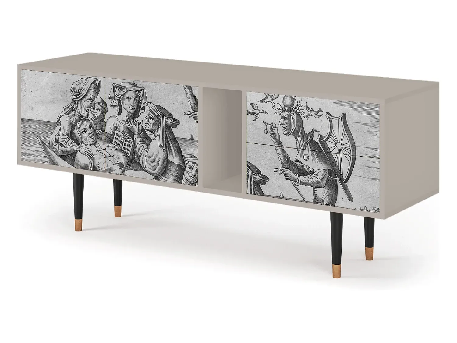 Móvel De Tv| Mueble de TV - 170х69х48 cm - T1 - Blau Schuyte, Areia Bege