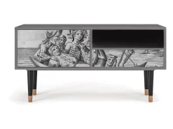 Móvel De Tv* Mueble de TV - 115х59х48 cm - T3 - Blau Schuyte, Cinza Cinzento