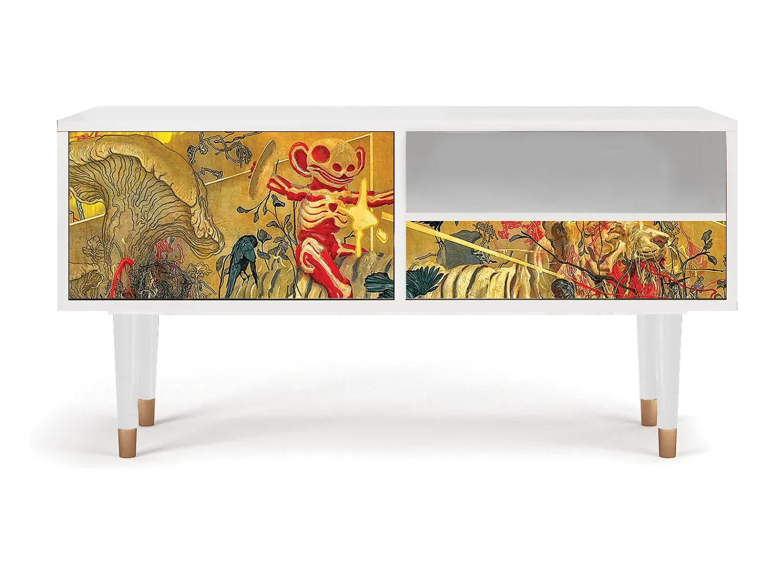 Mueble de TV - 115х59х48 cm - T3 - Blood by James Jean, Branco^ Móvel De Tv