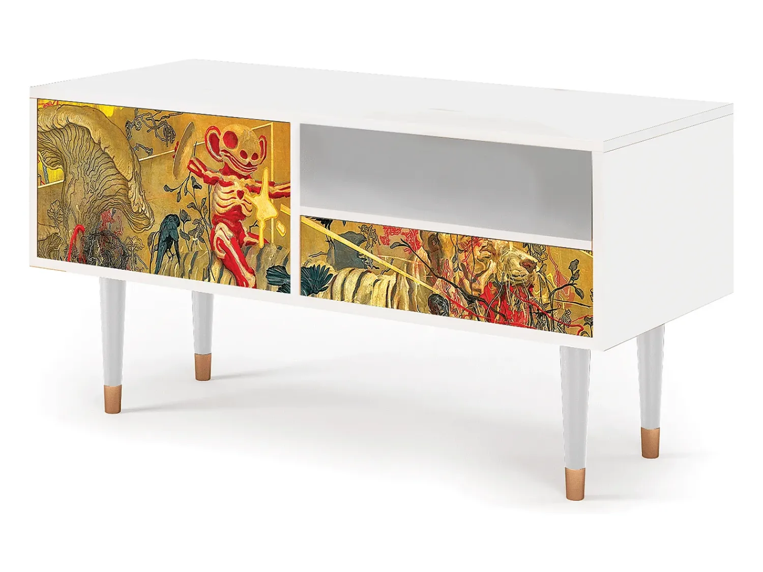 Mueble de TV - 115х59х48 cm - T3 - Blood by James Jean, Branco^ Móvel De Tv