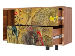 Móvel De Tv| Mueble de TV - 170х69х48 cm - T1 - Blood by James Jean, Nogueira Castanho